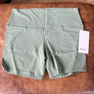 NWT Lululemon Align High Rise Bike Short 6” Sz 14 Desert Green